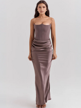 MIRELLA MAXI KLEID – Taupe