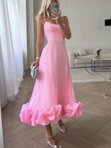 VIVIENNE RUFFLE DRESS – Rosa