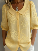 Amiliah - Soft-Touch-Bluse – Gelb