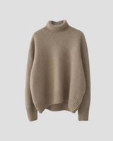 Irena | Pullover mit Rollkragen in klarer Silhouette – Braun