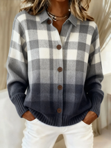 Mara – Kariertes Strickbluse – Mehrfarbig