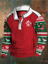 Dario - Warmer Weihnachts-Pullover mit Rentiermuster – Mehrfarbig