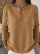 Elise™ – Pullover mit feiner Struktur – Kamel