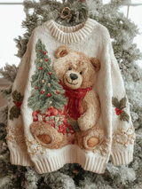 Elena – Weihnachtspullover mit festlichen Details – Mehrfarbig