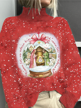 Maria - Weihnachtspullover mit Krippe – Mehrfarbig