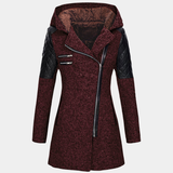 Rosemary™ - Stylische und Gemütliche Winterjacke – Rot (mit Samtkapuze)