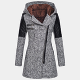 Rosemary™ - Stylische und Gemütliche Winterjacke – Hellgrau (mit Samtkapuze)