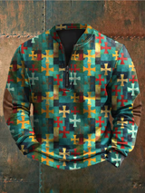 Mateo - Pullover mit geometrischem Muster – Mehrfarbig