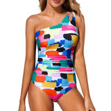 Lotta | One-Shoulder Badeanzug – Karomuster