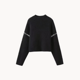 Oriana - gemütlicher damenpullover mit eleganter passform – Schwarz