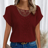 Soft Bloom - Hemd mit Spitze für jeden Tag – Rot