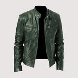 Patrick | Lederjacke für Herren – Grün