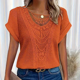 Alitzel - Spitzenbluse – Orange