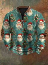 Mateo - Weihnachtspullover mit Weihnachtsmann-Print – Mehrfarbig