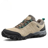 Robuste und bequeme niedrige Outdoor-wanderschuhe für herren – Beige