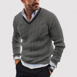 Ancene – langer strickpullover für kühle tage – Grau