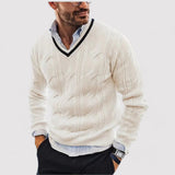 Ancene – langer strickpullover für kühle tage – Weiß