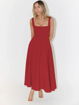 Nangula - Elegantes Kleid Aus Rayon – Rot