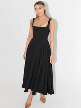 Nangula - Elegantes Kleid Aus Rayon – Schwarz