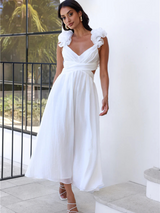 COLETTE RUFFLE MIDI – Weiss