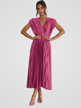 AMAYA PLEATED MIDI – Pink