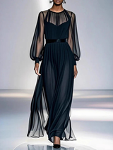 Cira – Elegantes, lässiges Maxikleid – Schwarz