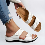 Lynn | Elegante orthopädische Sandale für Damen – Weiß
