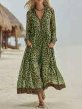 Yethrika - Stylisches Kleid Mit Reißverschluss – Grün