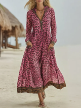 Yethrika - Stylisches Kleid Mit Reißverschluss – Rosa