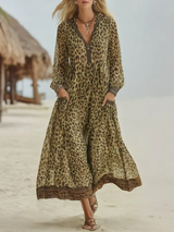 Yethrika - Stylisches Kleid Mit Reißverschluss – Khaki