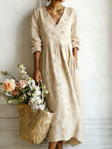 Mbavera - Kleid Mit Blumenmuster – Beige