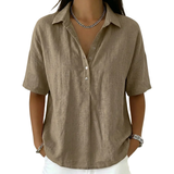 Eulalia - Bluse mit Soft-Touch-Kragen – Khaki