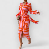 Cecelia | Kreatives Trendkleid – Orange