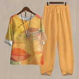 Sommer Zweiteiliges Set für Damen | Leichte – Orange