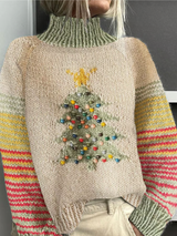 Lotte - Weihnachts-Pullover mit Weihnachtsbaum – Mehrfarbig