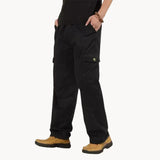 Adrie - premium-fleece-komfort-cargohose für herren – Schwarz