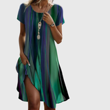 Xylira - Luftiges Ombré-Midikleid – Mehrfarbig