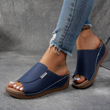 OrthoStride™ – Komfortable Damen Sandalen mit Orthopädischer Unterstützung – Marineblau