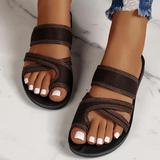 Rückenstützende Damensandalen - Leichte Komfortschuhe für den Sommer – Kaffee