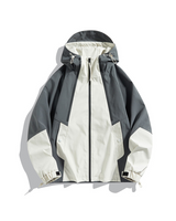 Unisex Outdoor Jacke | Wasserdichte RainShield Ausführung – Grau-Weiß