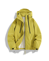 Unisex Jacke | Geschlossene Regenausführung mit Kapuze – Gelb