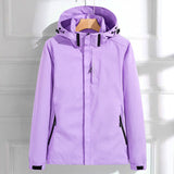 Damen Elegante Regenjacke | Kapuze – Lila