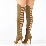 Overknee-Stiefel Mit Hohem Absatz - Lynn – Khaki