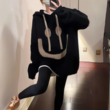 Vanessa | Freizeitlook Oversize Kapuzenpullover – Schwarz