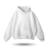 Oversized Kapuzenpullover mit Kängurutasche – Weiß