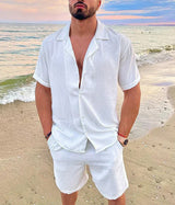 Elegantes Herren Sommer-Set mit Struktur | "Old Money" Stil – Weiß