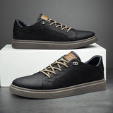 Hampus – Sneakers Aus Echtem Leder – Schwarz