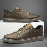 Hampus – Sneakers Aus Echtem Leder – Braun