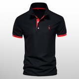 Oscar | Polo Shirt – Sort-Rød