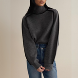 Sara-liv | Eleganter Rollkragenpullover – Grau